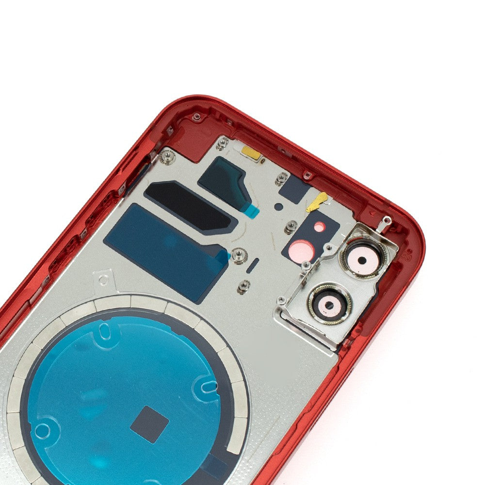 Rear Housing for iPhone 12 (NO LOGO)-Red Rear Housing for iPhone 12 (NO LOGO)-Red